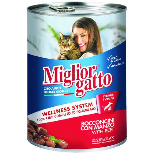 MORANDO Miglior γατοτροφή κονσέρβα βοδινό 405gr – Υγρή Τροφή Γάτας