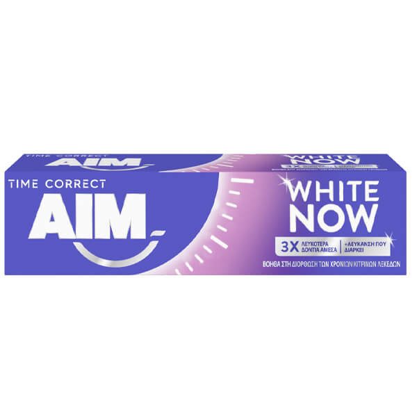 AIM οδοντόκρεμα white now time correct 75ml – Οδοντόκρεμες