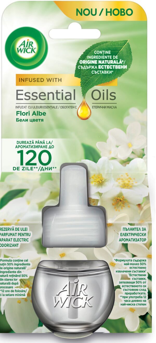AIR WICK ανταλλακτικό αποσμητικό χώρου White Flowers 19ml – Αρωματικά Χώρου