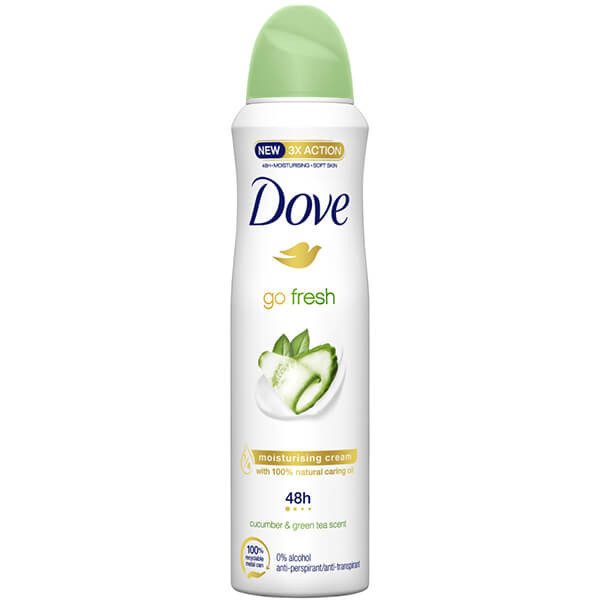 DOVE αποσμητικό σώματος spray Go Fresh Cucumber και Green Tea 150ml – Αποσμητικά