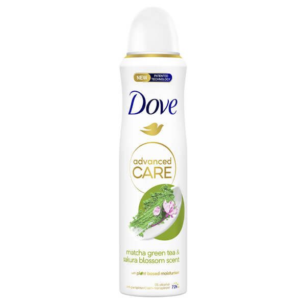 DOVE αποσμητικό σώματος spray Advanced Care Matcha Green Tea και Sakura Blossom 150ml – Αποσμητικά