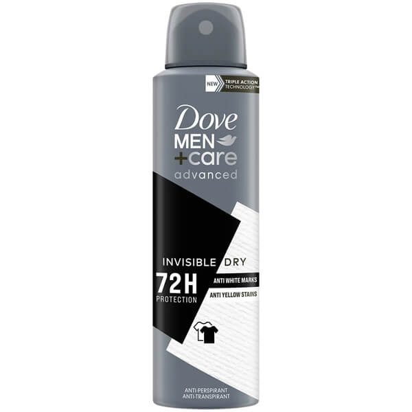 DOVE αποσμητικό σώματος spray Men και Care Advanced Invisible Dry 150ml – Αποσμητικά