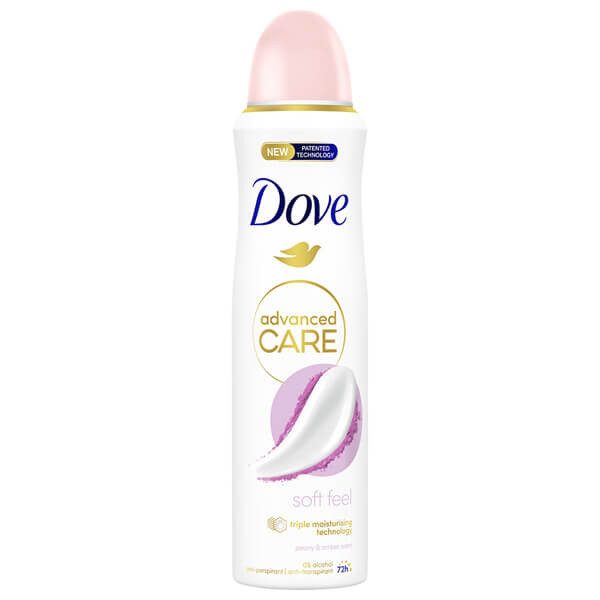 DOVE αποσμητικό σώματος spray Advanced Care Soft Feel 150ml – Αποσμητικά