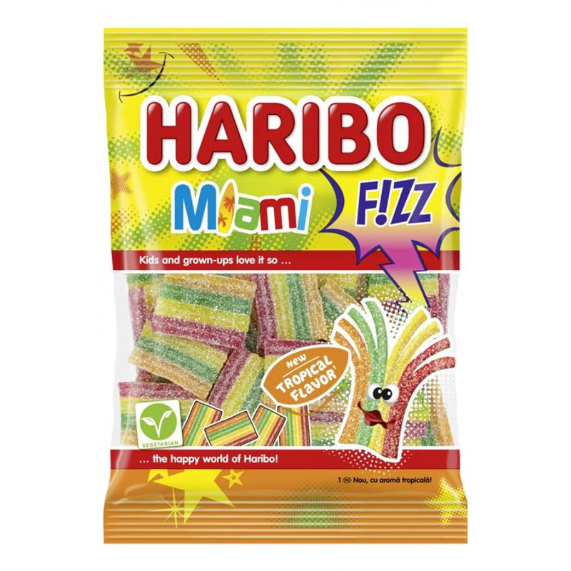 HARIBO ζελεδάκια miami fizz 85gr – Καραμέλες, Γλειφιτζούρια και Τσίχλες