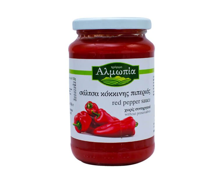 ΑΛΜΩΠΙΑ σάλτσα κόκκινης πιπεριάς 350gr – Αλμωπία – Σάλτσες και Dressings