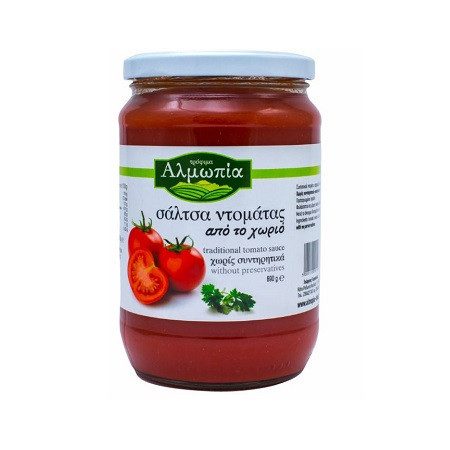 ΑΛΜΩΠΙΑ σάλτσα ντομάτας από το χωριό 690gr – Αλμωπία – Σάλτσες και Dressings