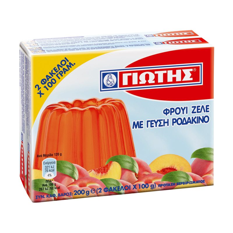 ΓΙΩΤΗΣ φρουί ζελέ με γεύση ροδάκινο 200gr – Γιώτης – Έτοιμα Μείγματα για Γλυκά