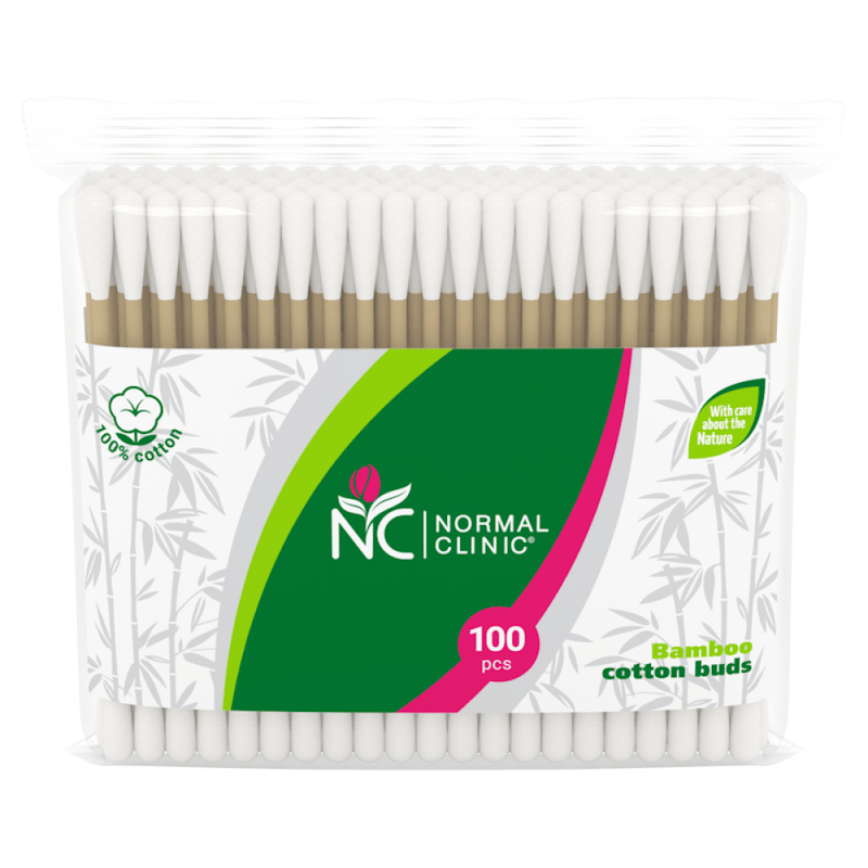 NORMAL CLINIC ωτοκαθαριστές bamboo σακούλα 100τεμ – Μπατονέτες