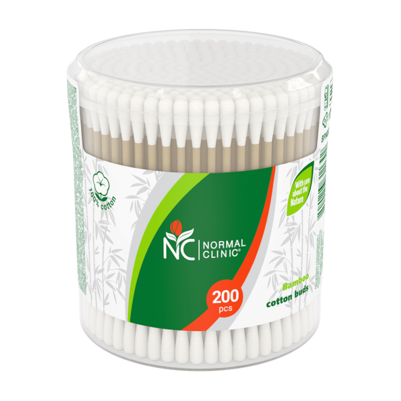 NORMAL CLINIC ωτοκαθαριστές bamboo κουτί 200τεμ – Μπατονέτες