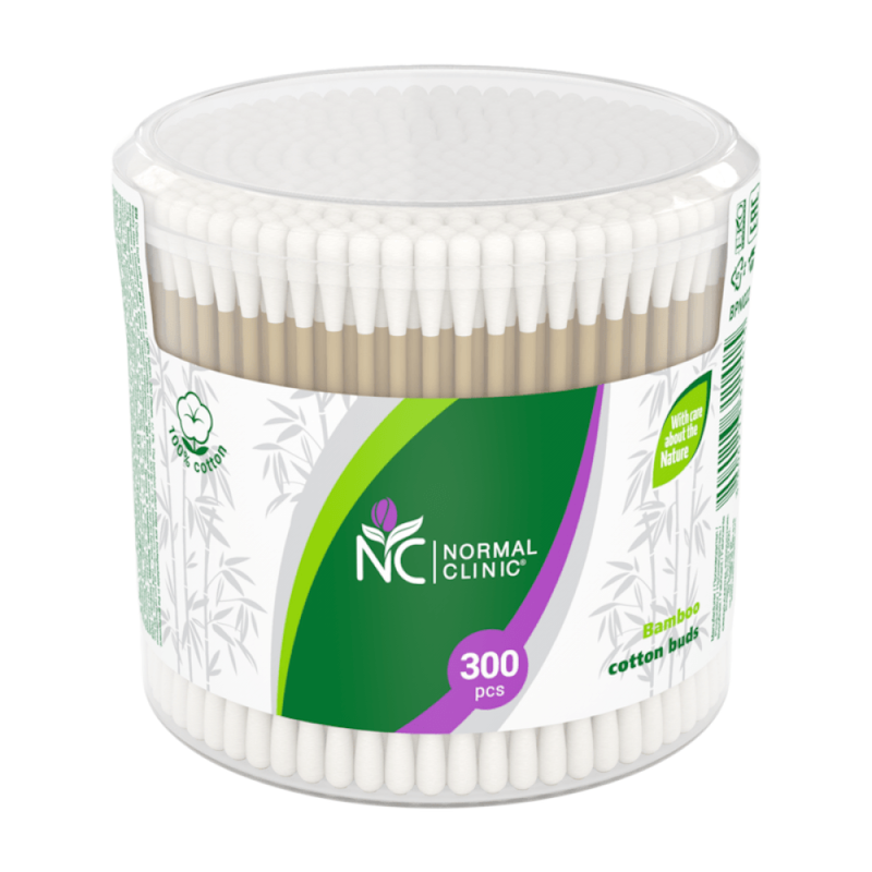 NORMAL CLINIC ωτοκαθαριστές bamboo κουτί 300τεμ – Μπατονέτες