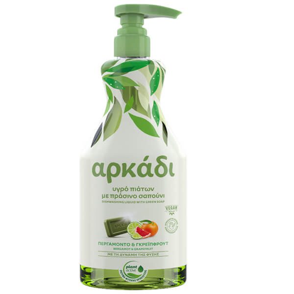 ΑΡΚΑΔΙ υγρό πιάτων περγαμόντο και γκρέιπφρουτ με αντλία 550ml – Αρκάδι – Υγρά Πιάτων