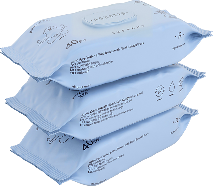 AGNOTIS μωρομάντηλα supreme 3x40τεμ