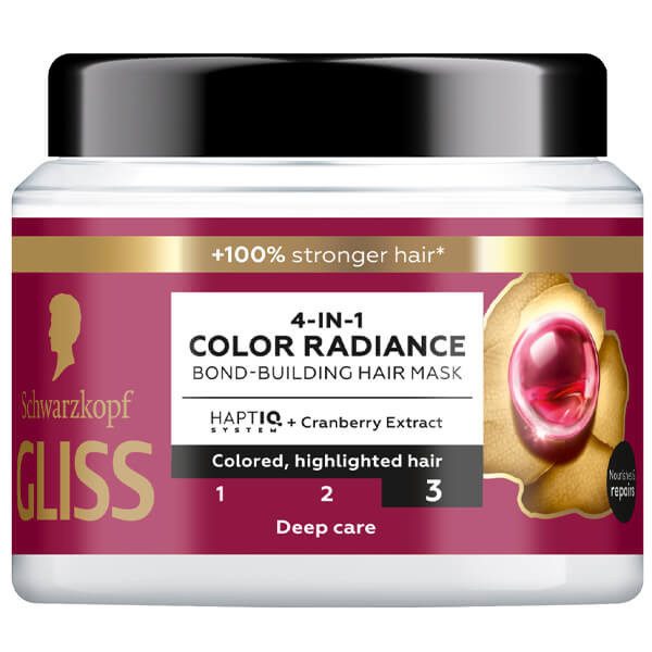 SCHWARZKOPF Gliss μάσκα μαλλιών power 4σε1 color radiance 400ml – Μάσκες Μαλλιών