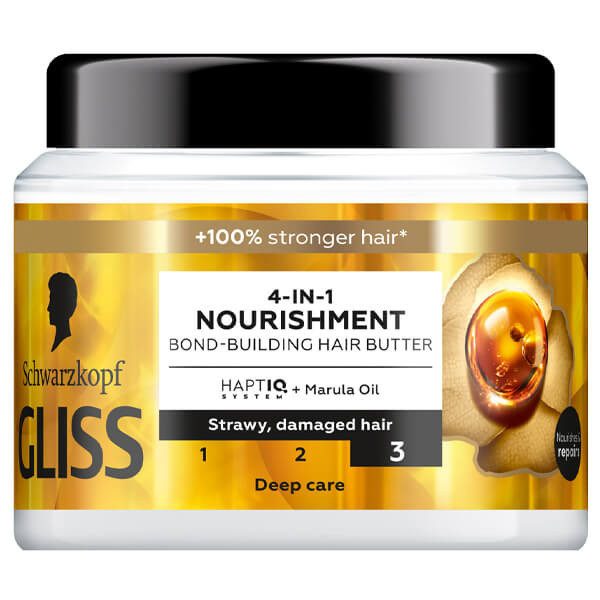 SCHWARZKOPF Gliss μάσκα μαλλιών 4σε1 nourish 400ml – Μάσκες Μαλλιών