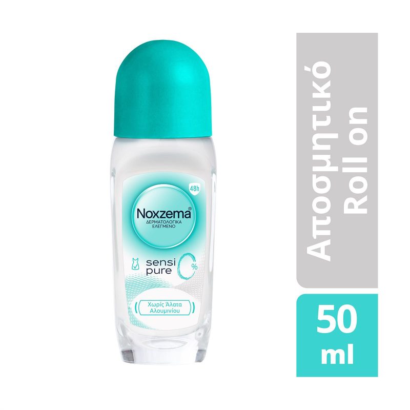 NOXZEMA αποσμητικό σώματος roll-on sensi pure 0% 50ml – Αποσμητικά