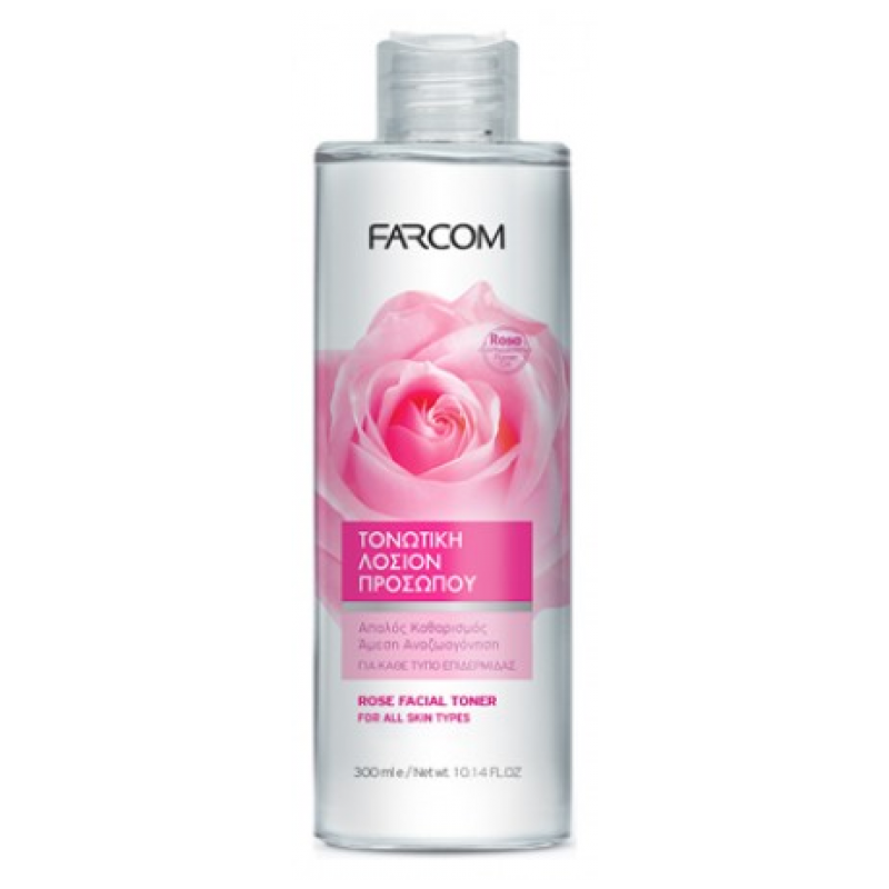 FARCOM HD τονωτική λοσιόν προσώπου με ροδόνερο 300ml – Toners Προσώπου