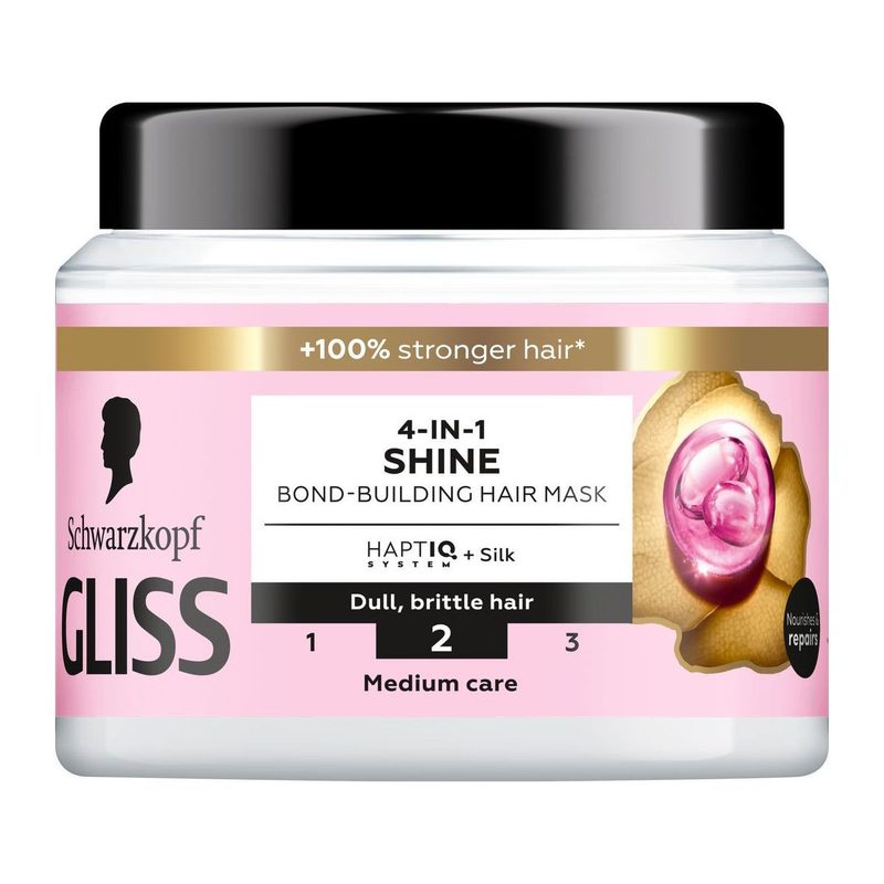 SCHWARZKOPF Gliss μάσκα μαλλιών 4σε1 shine 400ml – Μάσκες Μαλλιών