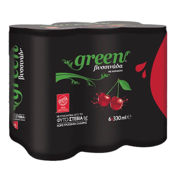 GREEN COLA αναψυκτικό βυσσιναδα χωρίς ζάχαρη με stevia 6x330ml – Αναψυκτικά