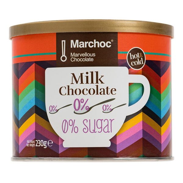 MARCHOC ρόφημα σοκολάτας γάλακτος χωρίς ζάχαρη 230gr – Ροφήματα