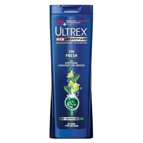 ULTREX σαμπουάν men αντιπιτυριδικό με λεμόνι και μέντα 360ml