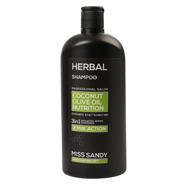 MISS SANDY σαμπουάν καρύδα και λάδι ελιάς με αντλία 750ml