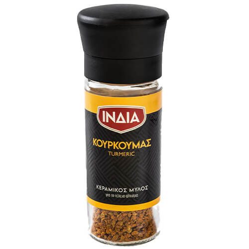 ΙΝΔΙΑ κουρκουμάς με μύλο 45gr – Ινδία – Μπαχαρικά και Μυρωδικά