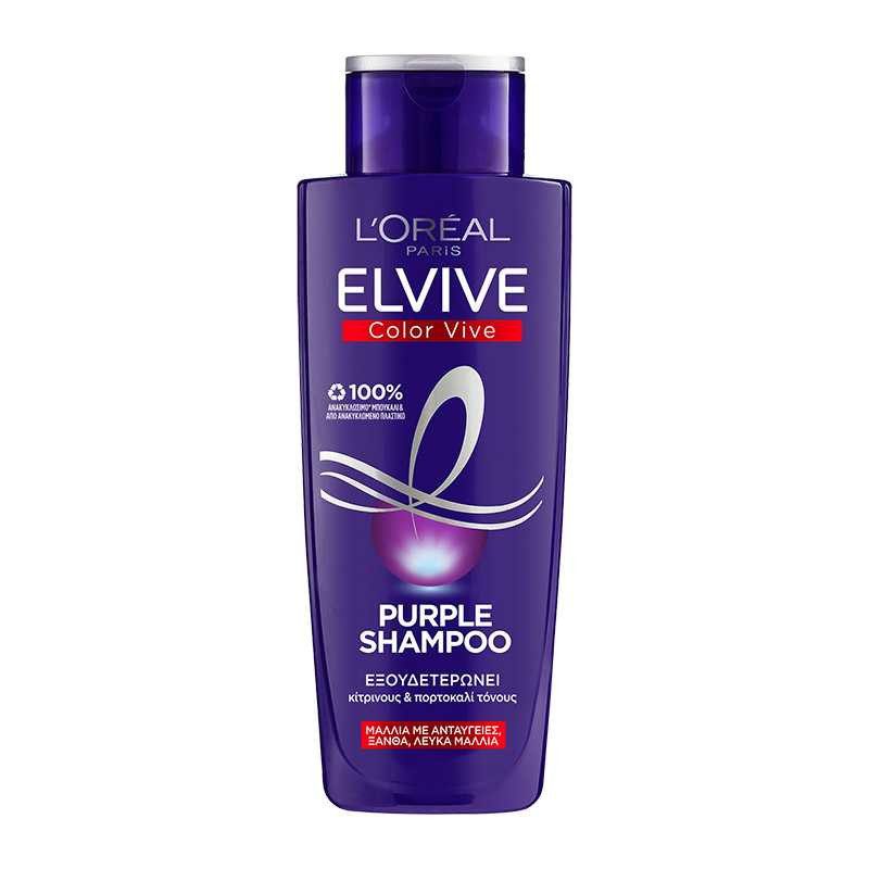 ELVIVE σαμπουάν μαλλιών purple μαλλιά με ανταύγειες, ξανθά, λευκά 200ml