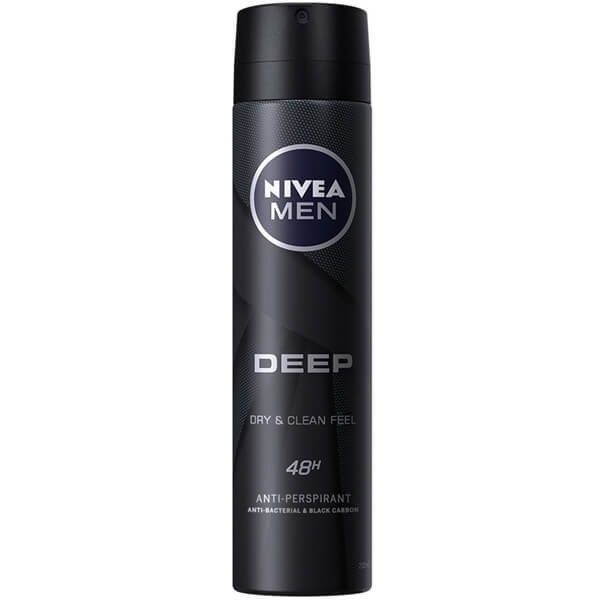 NIVEA αποσμητικό σώματος spray men deep black carbon 150ml – Αποσμητικά