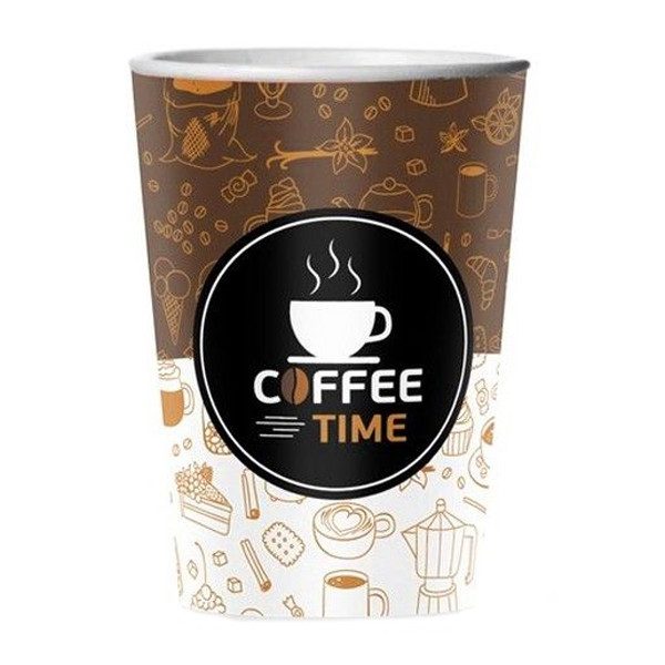 COFFEE TIME ποτήρι χάρτινο single wall 16oz 50τεμ – Ποτήρια μιας Χρήσης