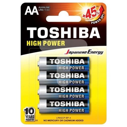 TOSHIBA μπαταρία αλκαλικές AA 4τεμ – Αλκαλικές Μπαταρίες