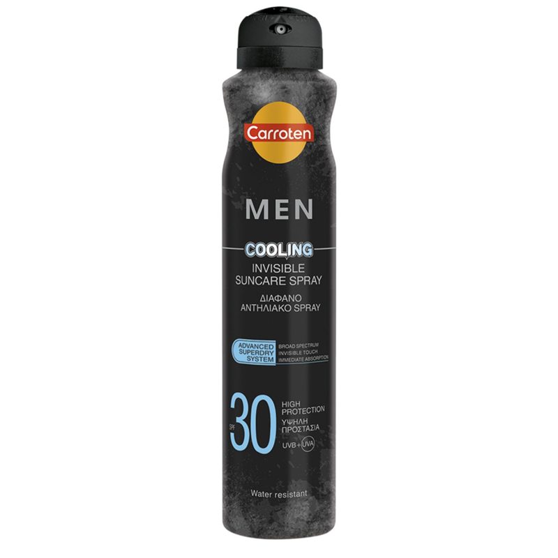 CARROTEN αντιηλιακό διάφανο spray Men Cooling SPF30 200ml – Αντηλιακά