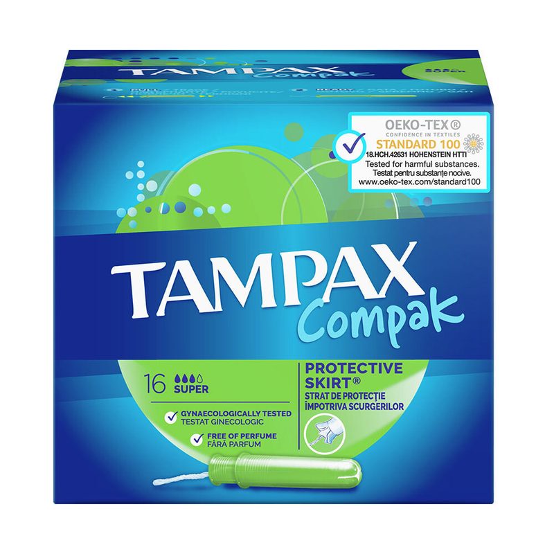 TAMPAX compak ταμπόν super 16τεμ