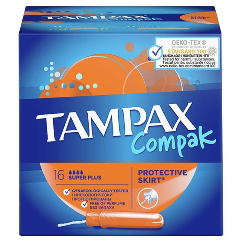 TAMPAX compak ταμπόν super plus 16τεμ