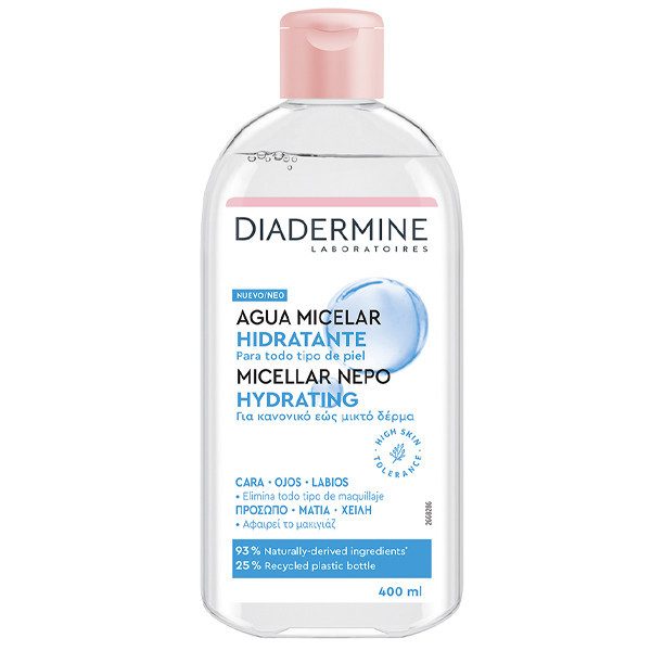 DIADERMINE νερό micellar hydrating για κάθε επιδερμίδα 400ml – Καθαριστικά Προσώπου