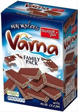 VARNA γκοφρετάκια mini με γέμιση κρέμα γάλακτος 280gr – Σοκολάτες