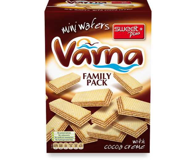 VARNA γκοφρετάκια mini με γέμιση κρέμα κακάο 280gr – Σοκολάτες