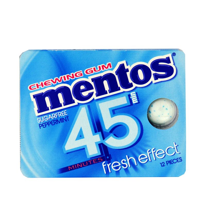 MENTOS τσίχλες fresh effect 45' μέντα 18gr – Καραμέλες, Γλειφιτζούρια και Τσίχλες
