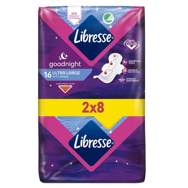 LIBRESSE σερβιέτες ultra night wings large 16τεμ