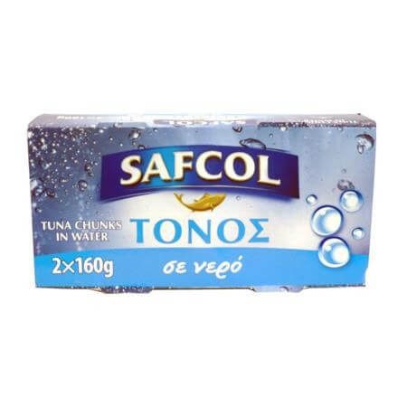 SAFCOL τόνος σε νερό 2x160gr – Τρόφιμα Μακράς Συντήρησης