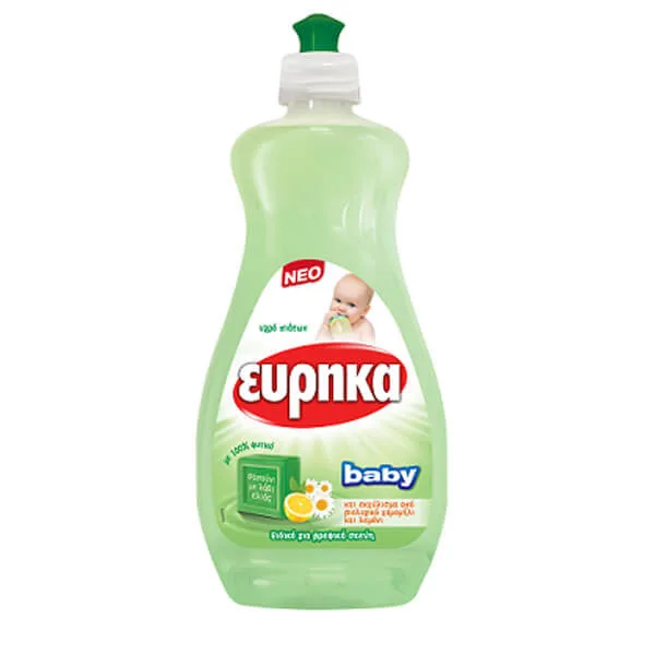 ΕΥΡΗΚΑ υγρό πιάτων baby σαπούνι με λάδι ελιάς και εκχύλισμα απο χαμομήλι λεμόνι 500ml – Εύρηκα – Υγρά Πιάτων
