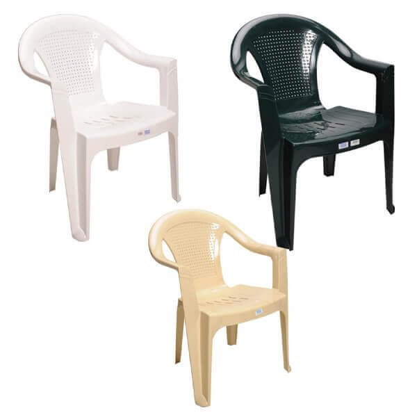 NEKTAR PLAST Ερμής καρέκλα πλαστική λευκή 58x58x79cm – Καρέκλες Εξωτερικού Χώρου