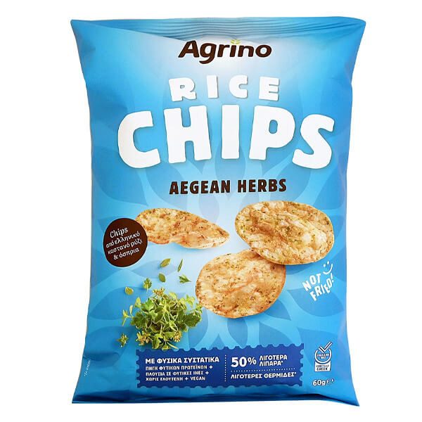 AGRINO chips σνακ με βότανα Αιγαίου 60gr – Πατατάκια