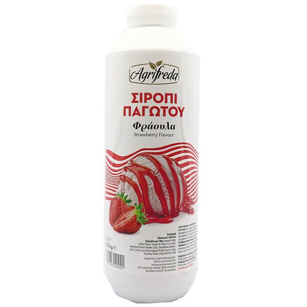 AGRIFREDA σιρόπι παγωτού φράουλα 1kg – Επικαλύψεις / Toppings Ζαχαροπλαστικής