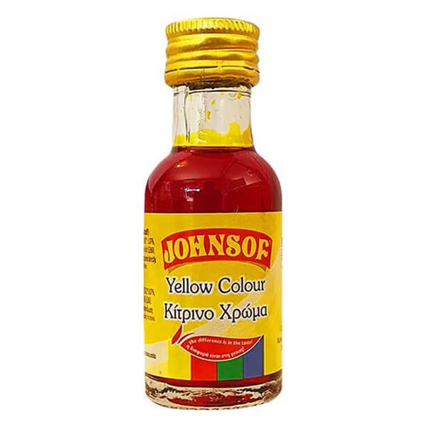 JOHNSOF χρώμα ζαχαροπλαστικής κίτρινο 28ml – Χρώματα Ζαχαροπλαστικής