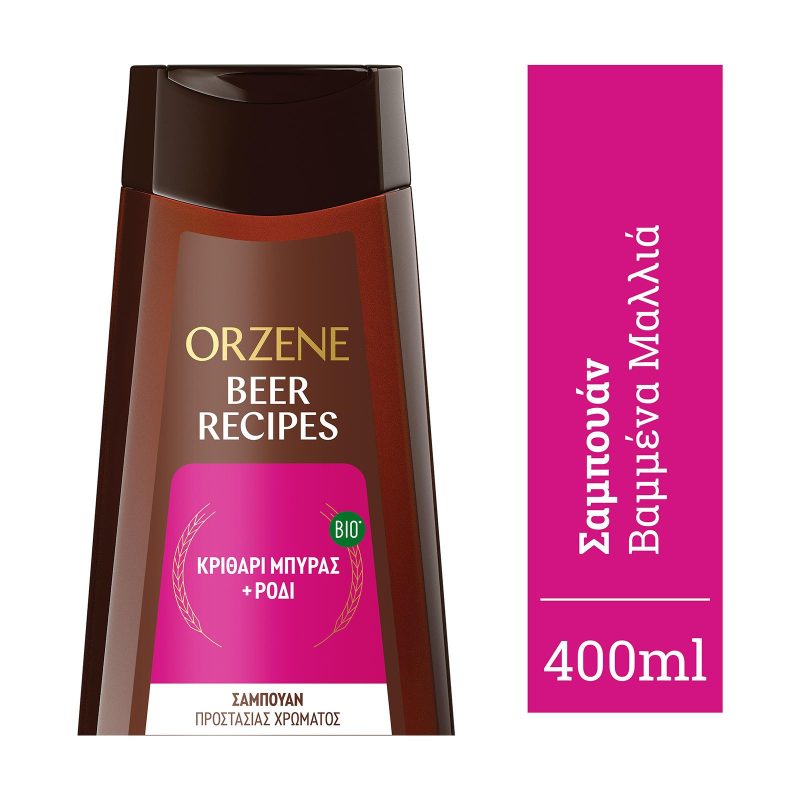 ORZENE BEER σαμπουάν για βαμμένα μαλλιά 400ml