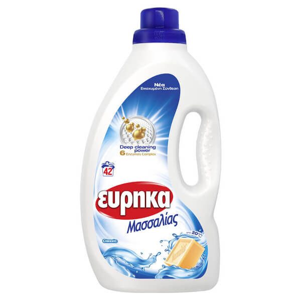 ΕΥΡΗΚΑ υγρό απορρυπαντικό ρούχων μασσαλίας 42μεζ 1,68lt – Εύρηκα – Απορρυπαντικά Ρούχων