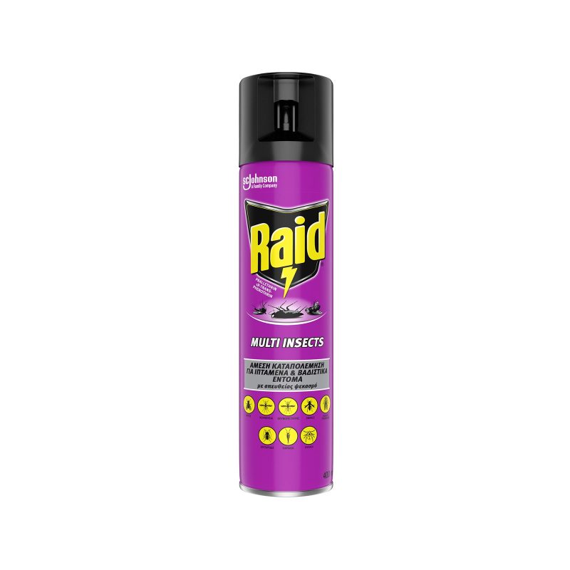 RAID εντομοκρόνο spray για ιπτάμενα έντομα 400ml – Εντομοκτόνα και Εντομοαπωθητικά Χώρου