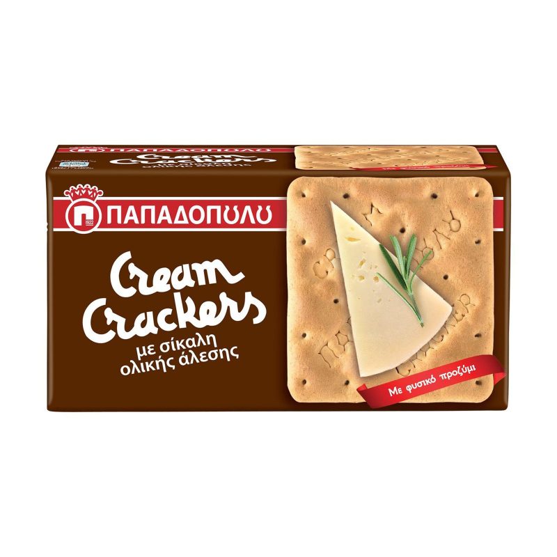 ΠΑΠΑΔΟΠΟΥΛΟΥ κράκερ cream crackers σίκαλης 175gr – Παπαδοπούλου – Αλμυρά Snacks