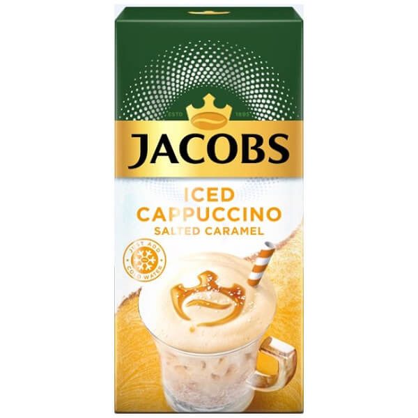 JACOBS καφές φακελάκια iced cappuccino salted caramel 8τεμ – Καφέδες