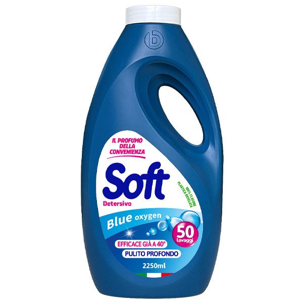 SOFT υγρό πλυντηρίου ρούχων Blue Oxygen 50μεζ 2,25kg – Απορρυπαντικά Ρούχων